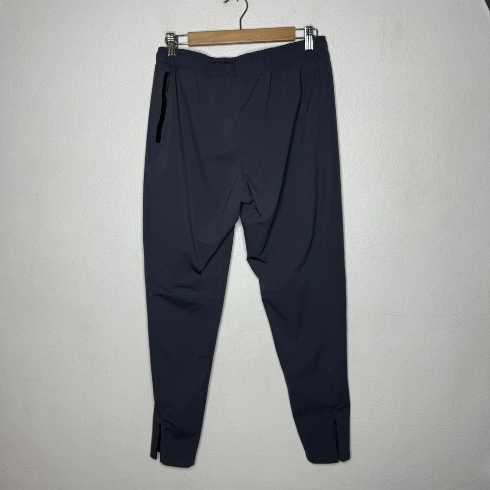 Wolaco Gray Red Drawstring Ankle Zip Athletic Pants Men's Medium